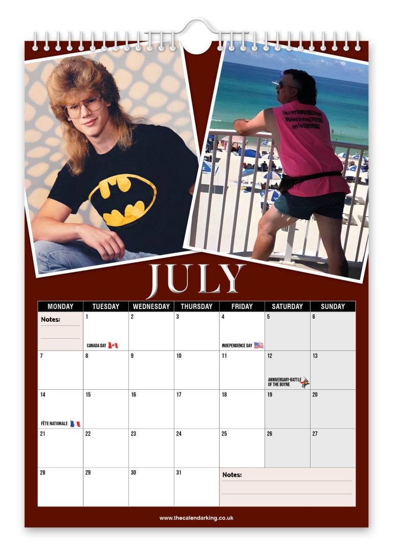 Calendrier 2025 World's Greatest Mullets - Format A4 - Humour Et Organisation